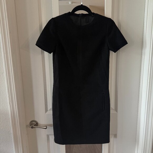 Elie Tahari Black Short Sleeve Mini Dress Size US 0 Color Black - Picture 1 of 6